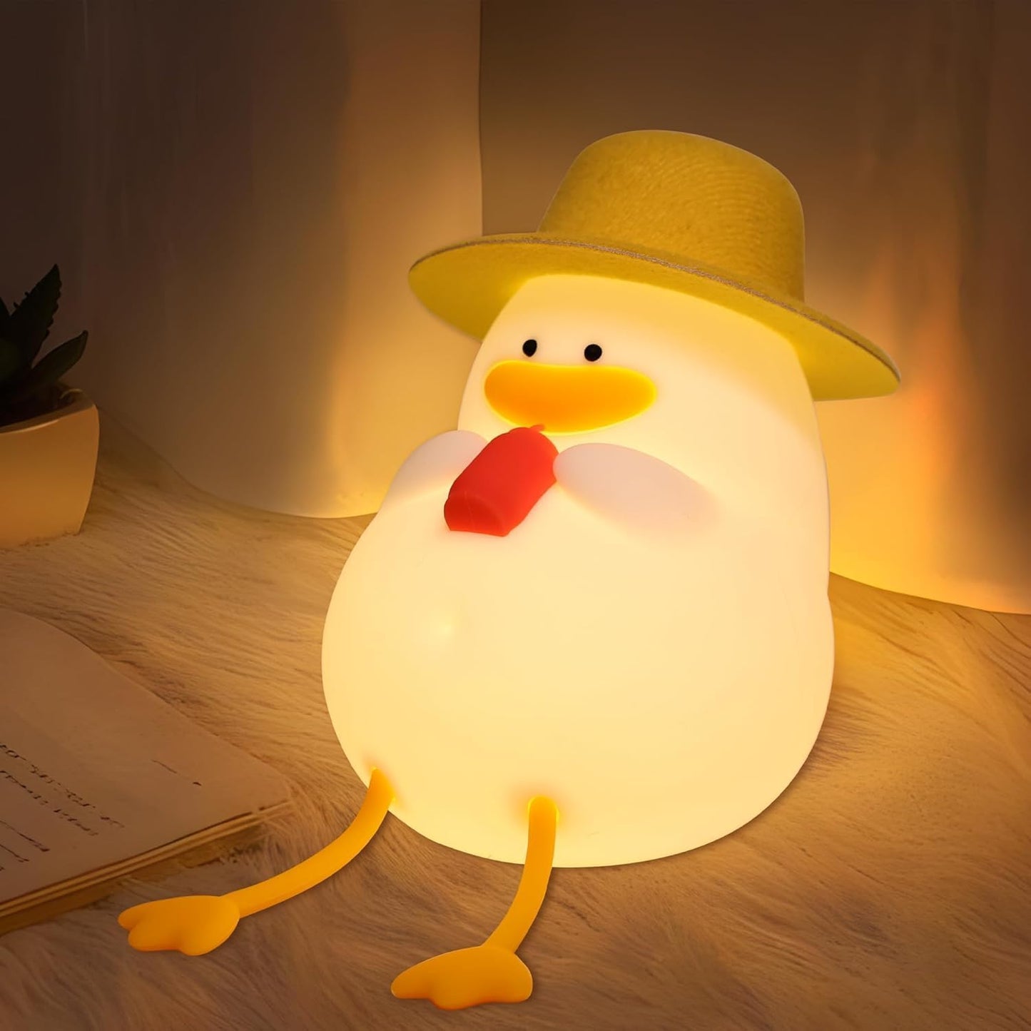 "Lovely Duck Night Lamp with Warm Glow – Perfect Gift for Kids & Home Decor"