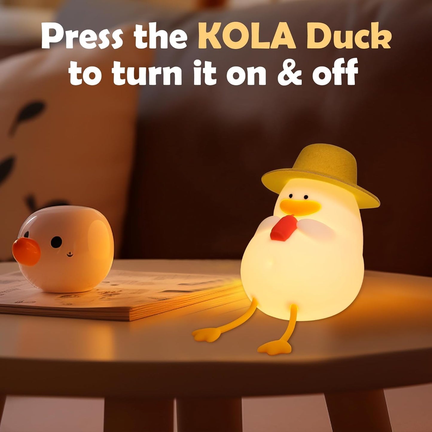 "Lovely Duck Night Lamp with Warm Glow – Perfect Gift for Kids & Home Decor"