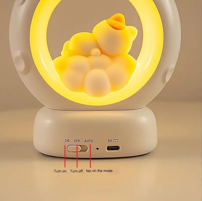 “Cute Cat & Moon Night Light – Cozy Bedside Lamp for Kids & Adults”