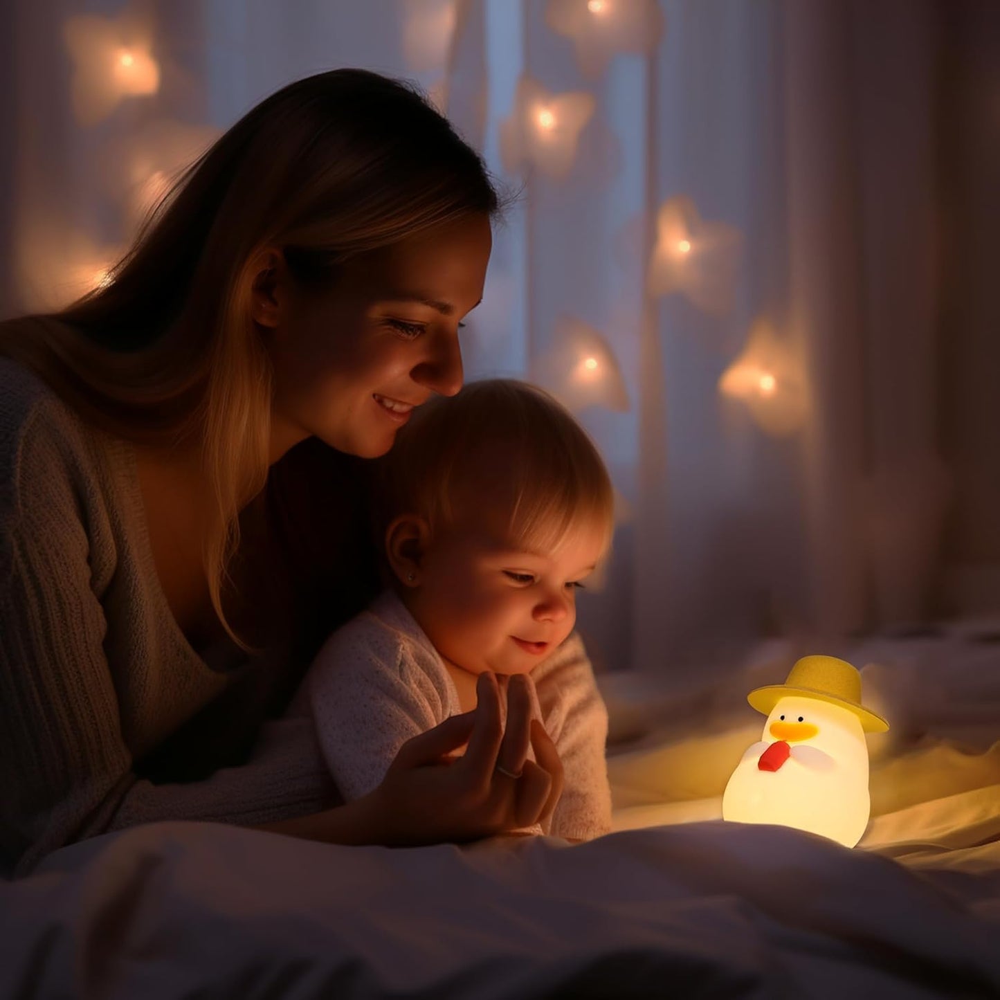 "Lovely Duck Night Lamp with Warm Glow – Perfect Gift for Kids & Home Decor"