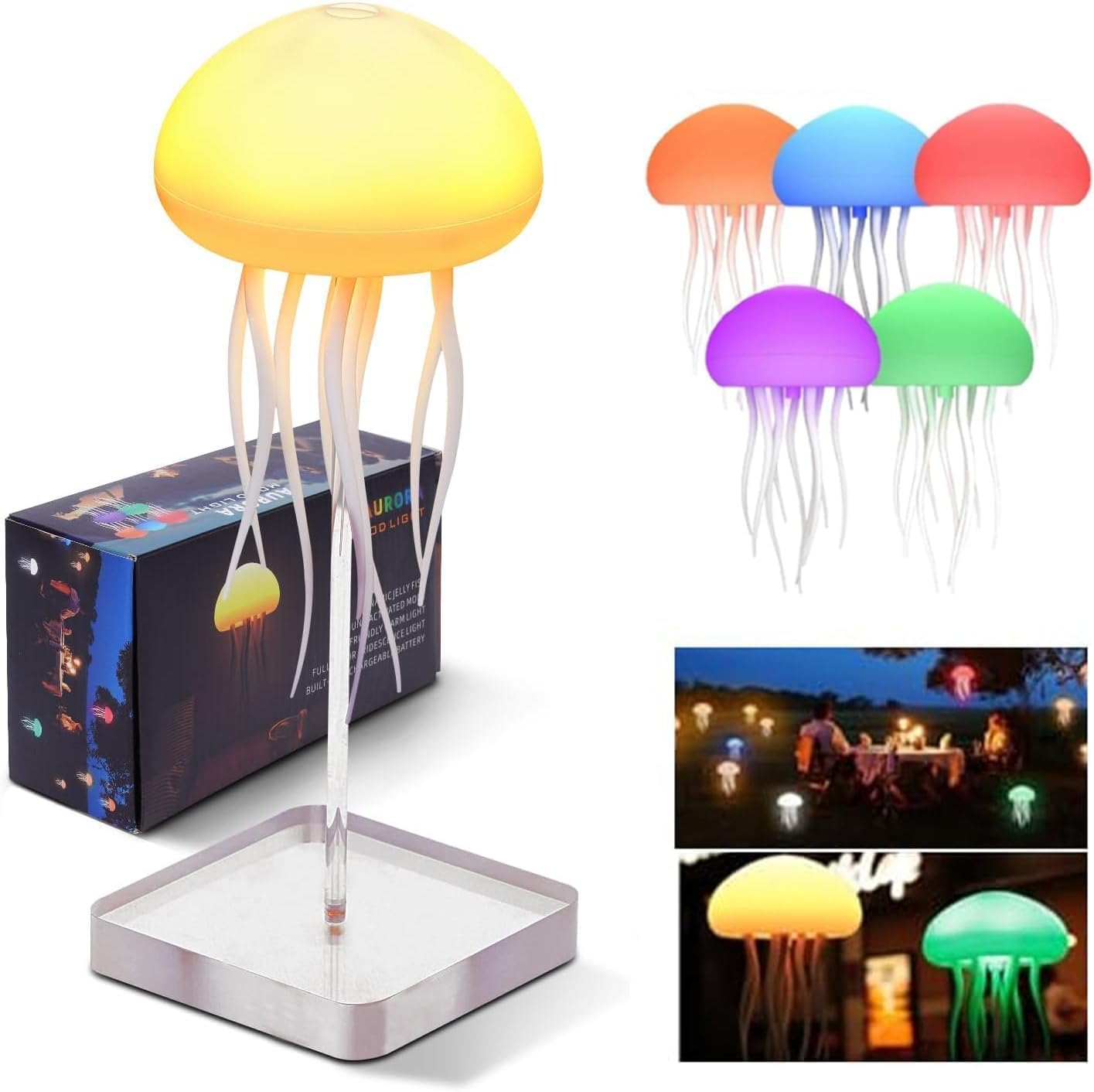 “Glowing Jellyfish Night Lamp – Colorful LED Mood Light”