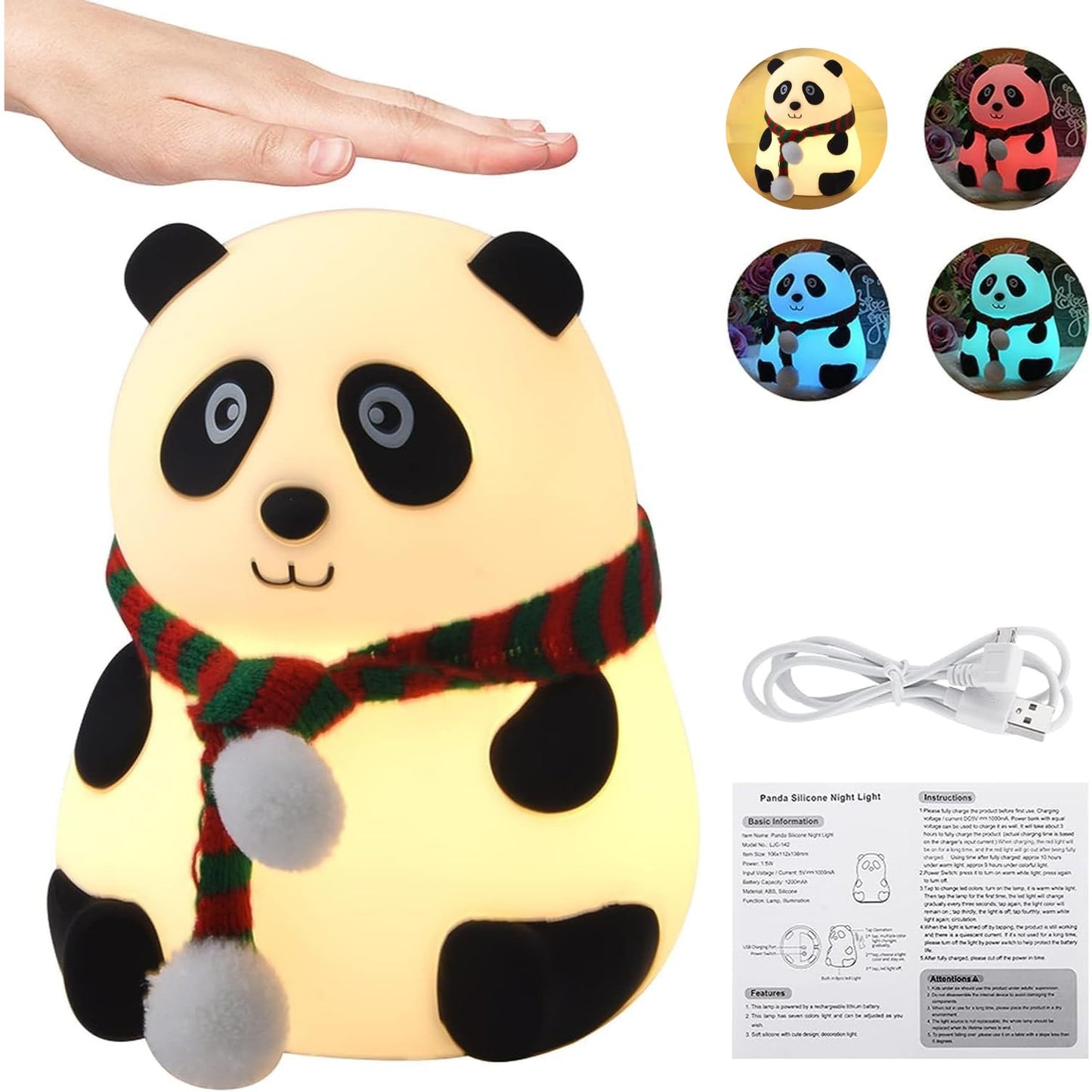 🐼 "Cartoon Panda Night Lamp - Kids & Home Decor"