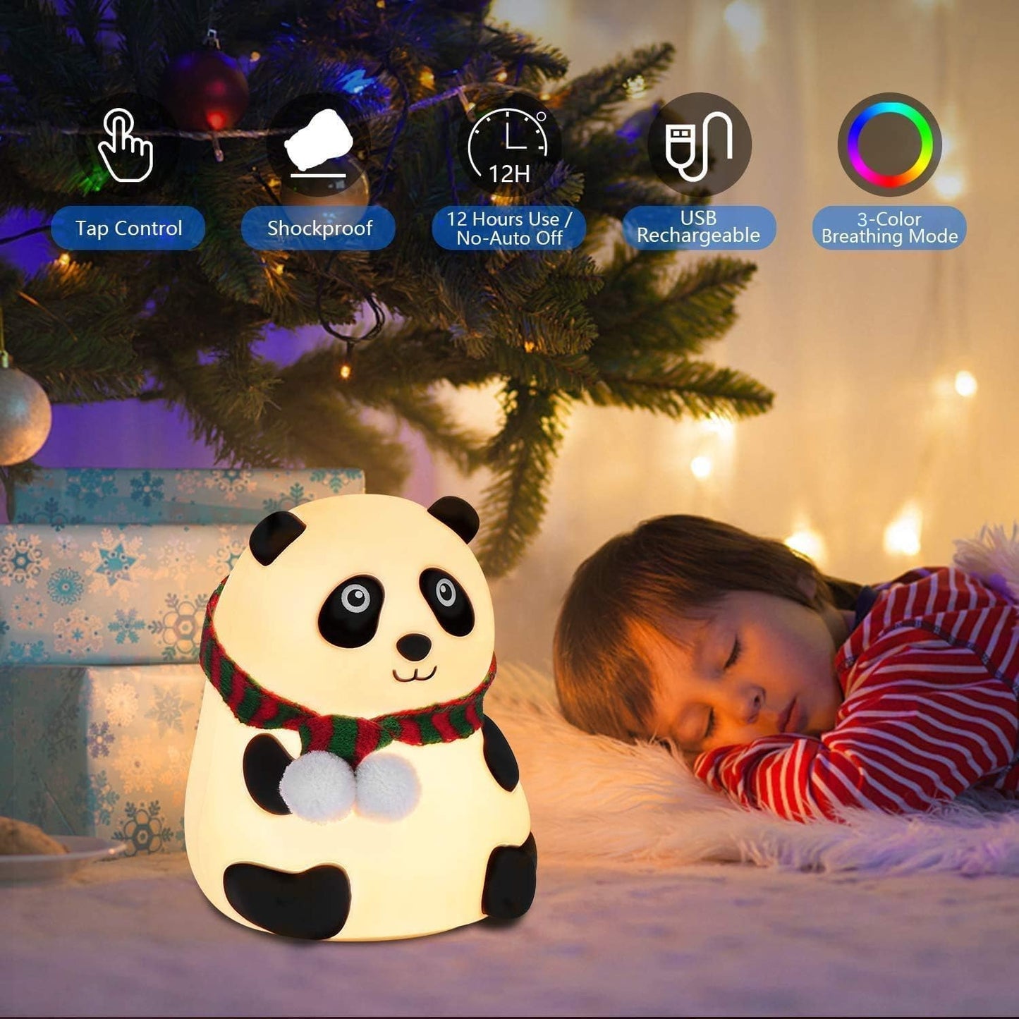 🐼 "Cartoon Panda Night Lamp - Kids & Home Decor"